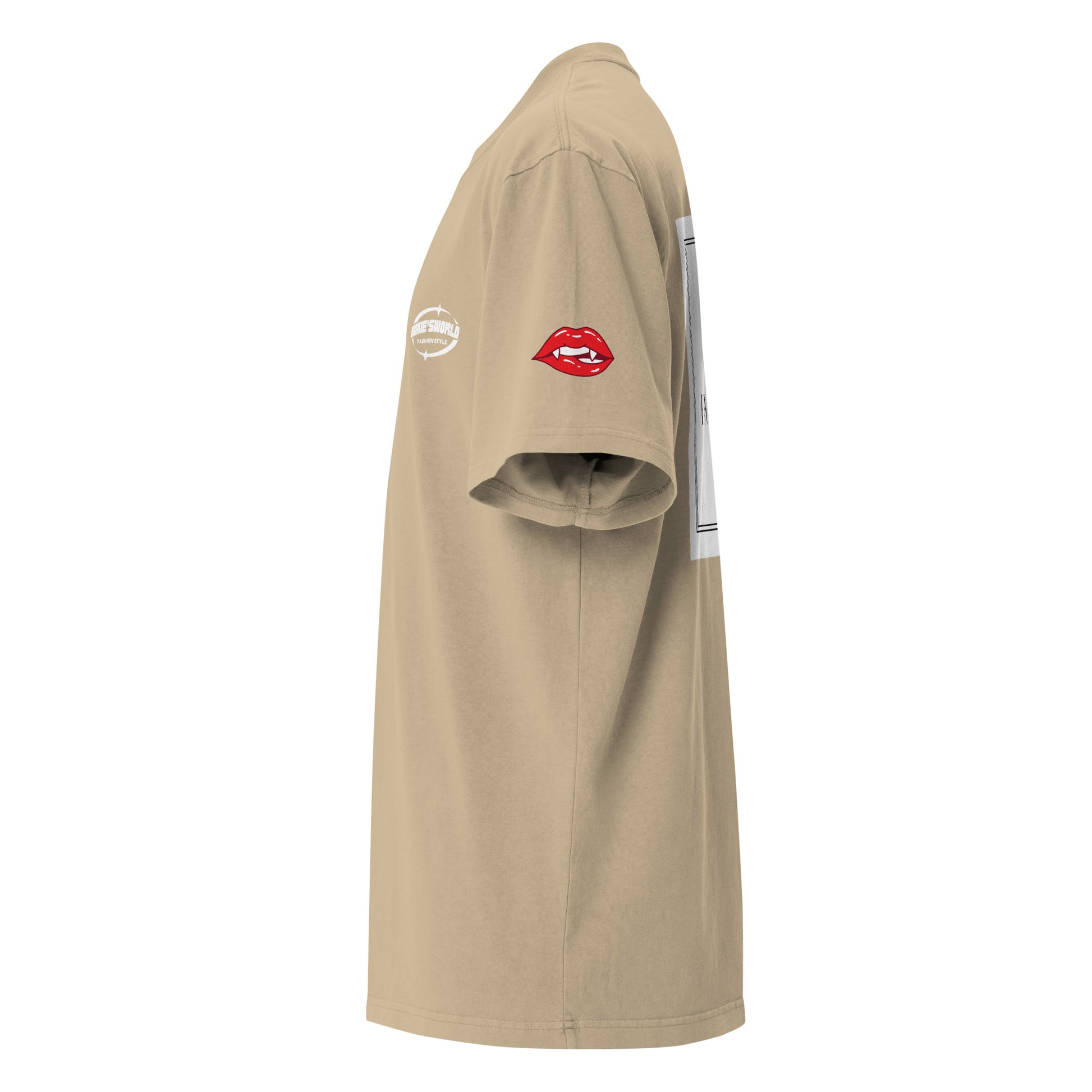 khaki faded tee