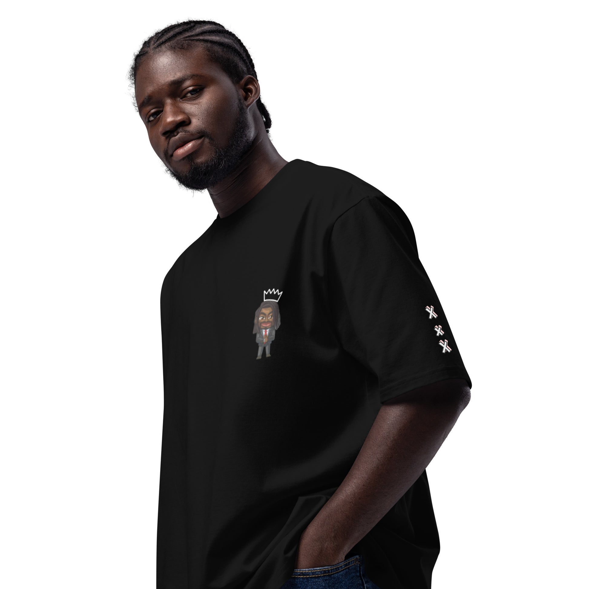 black and white oversized t-shirt for men