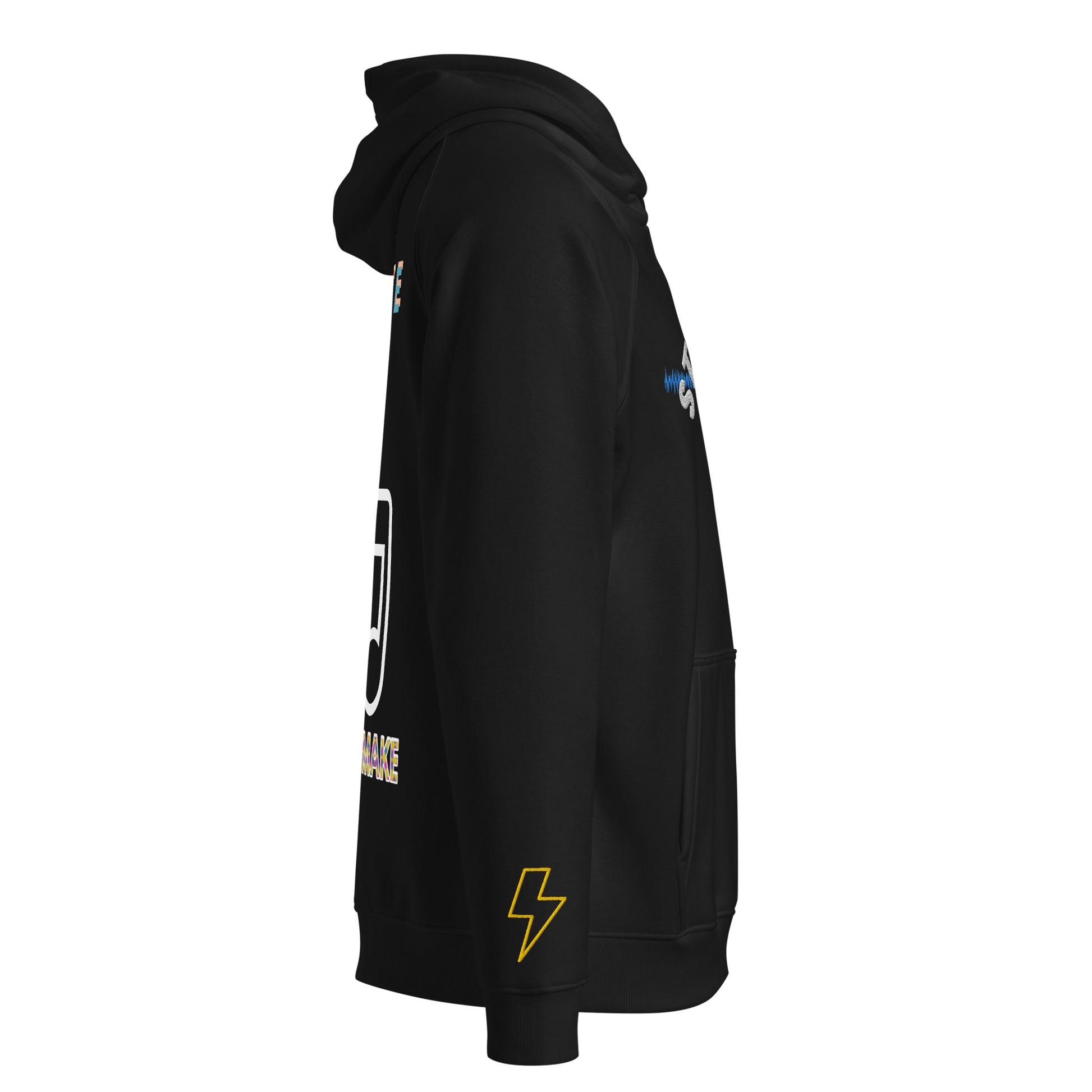 black unisex eco hoodie inkieworld