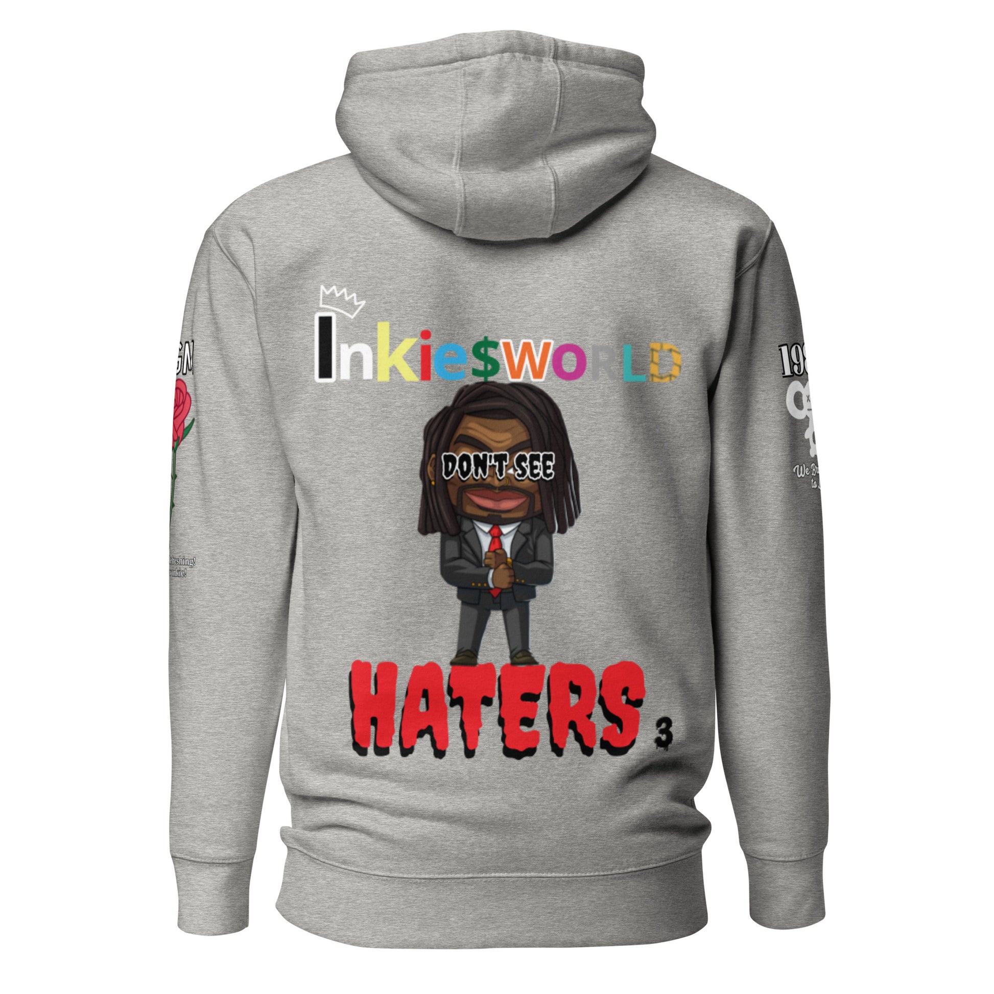 Grey inkie unisex hoodie for men and women