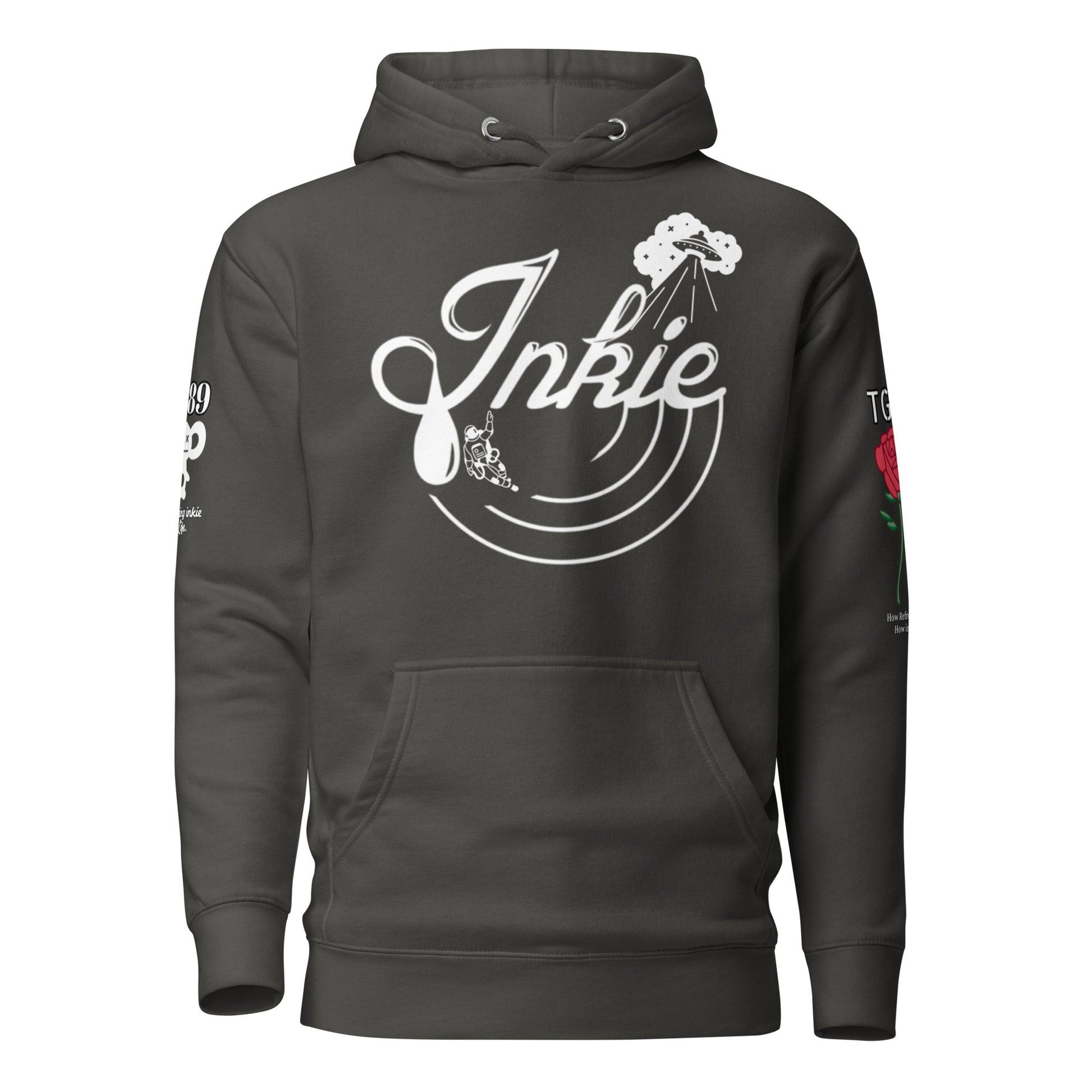 vintage black inkie hoodie for man and women