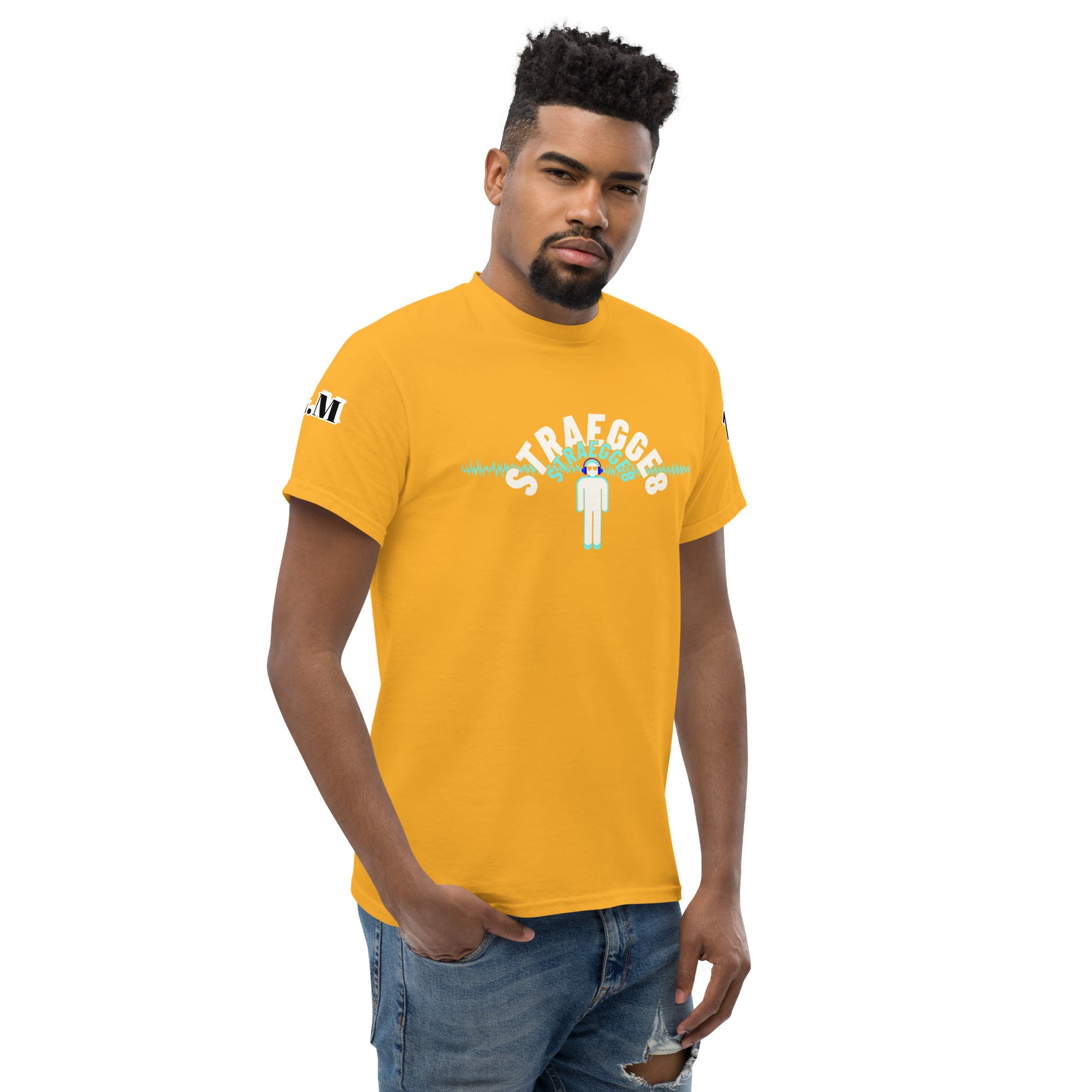 gold classic t shirt for men