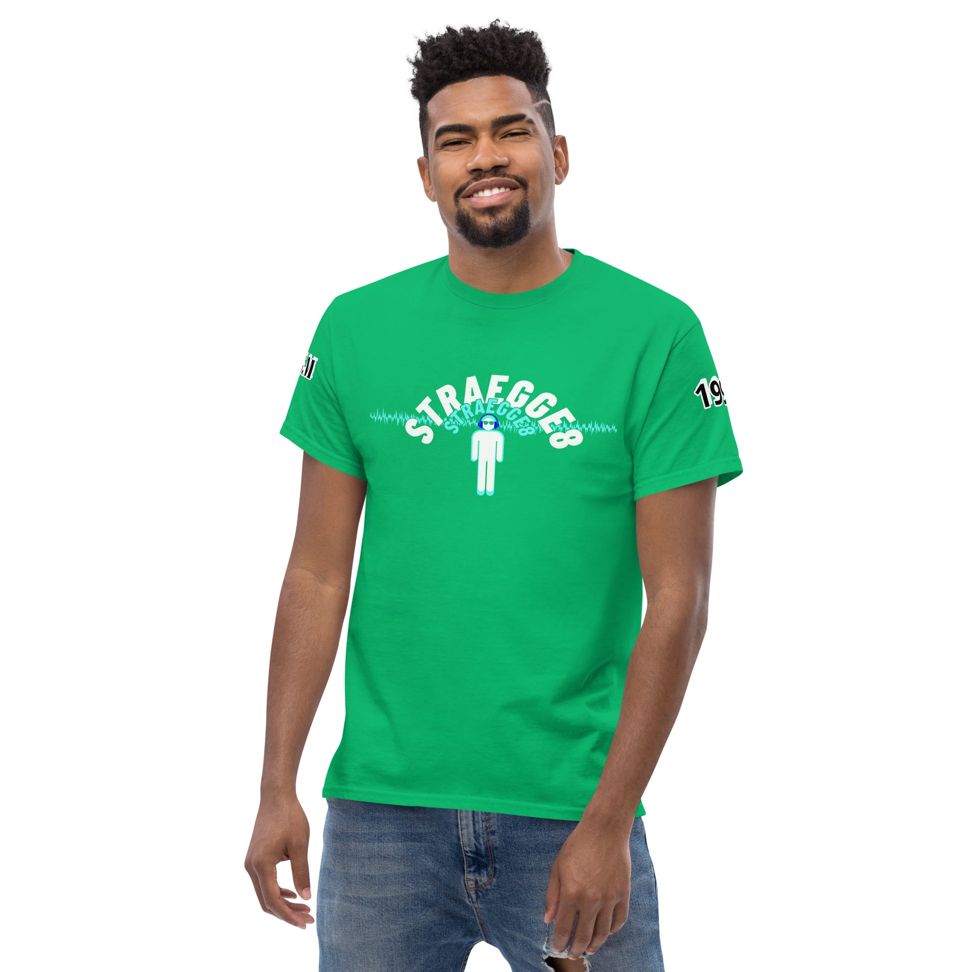 green color summer tshirt for men
