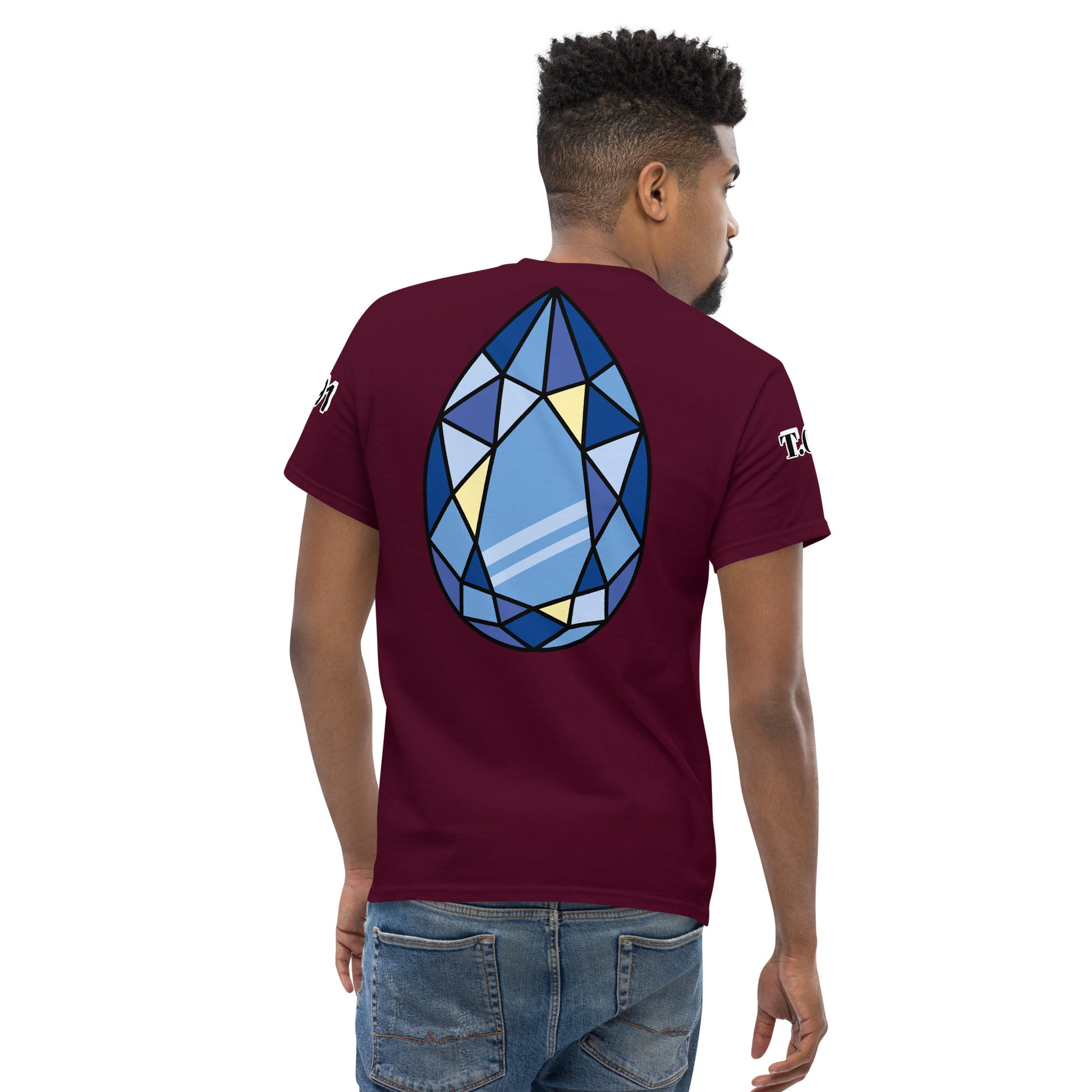 maroon Summer Classic Fit T-Shirt for Men