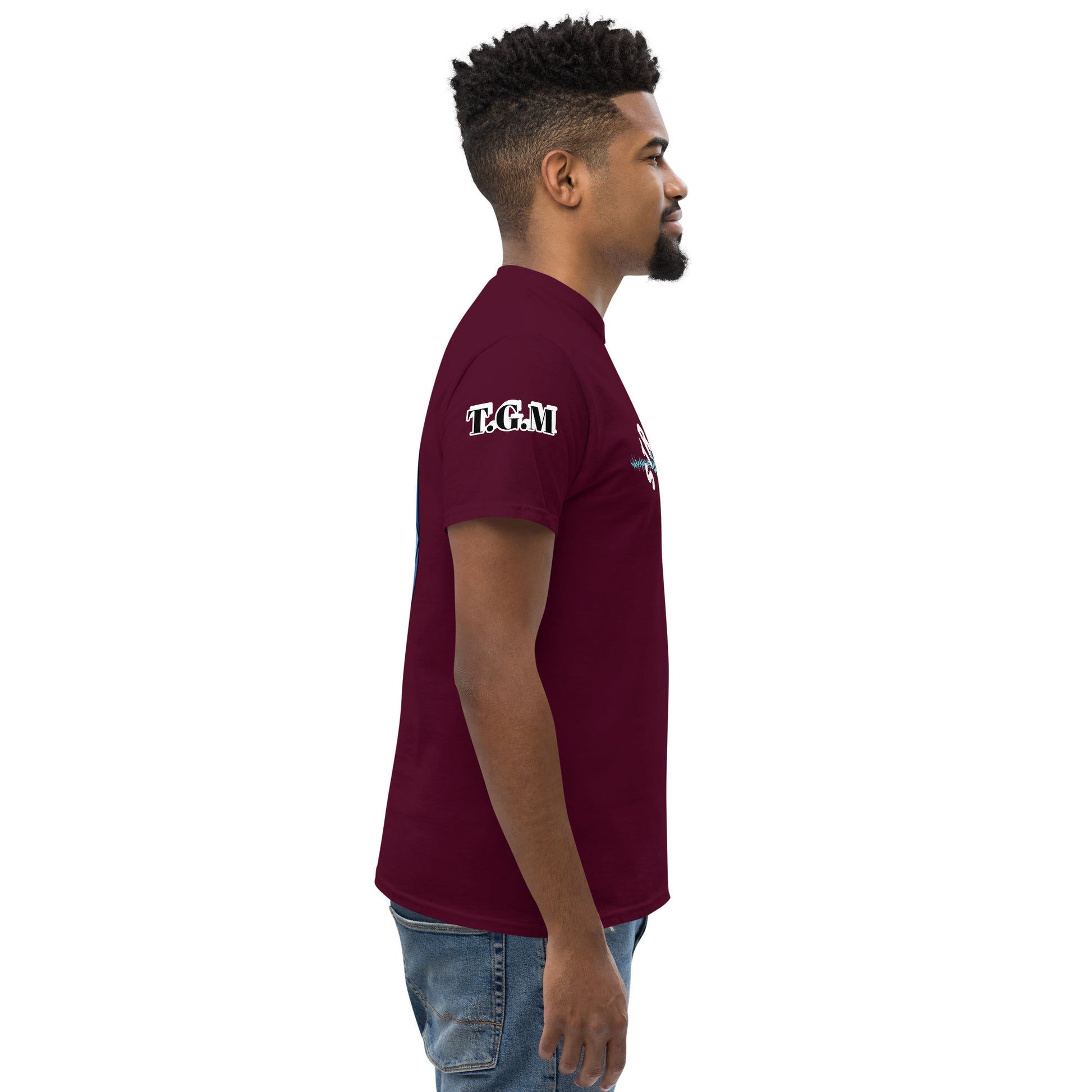 maroon color t shirt for men