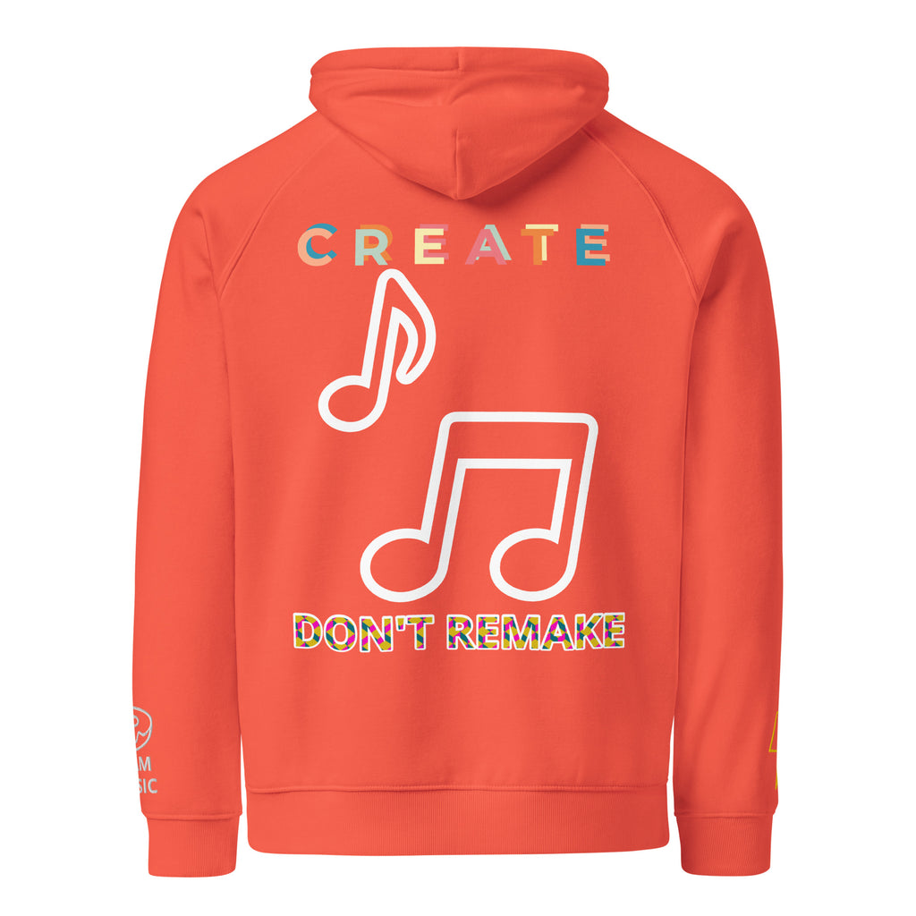 orange strange logo eco friendly hoodie inkieworld