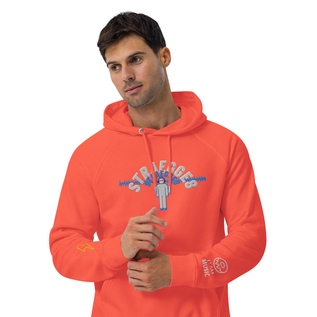 orange color unisex hoodie for men inkieworld