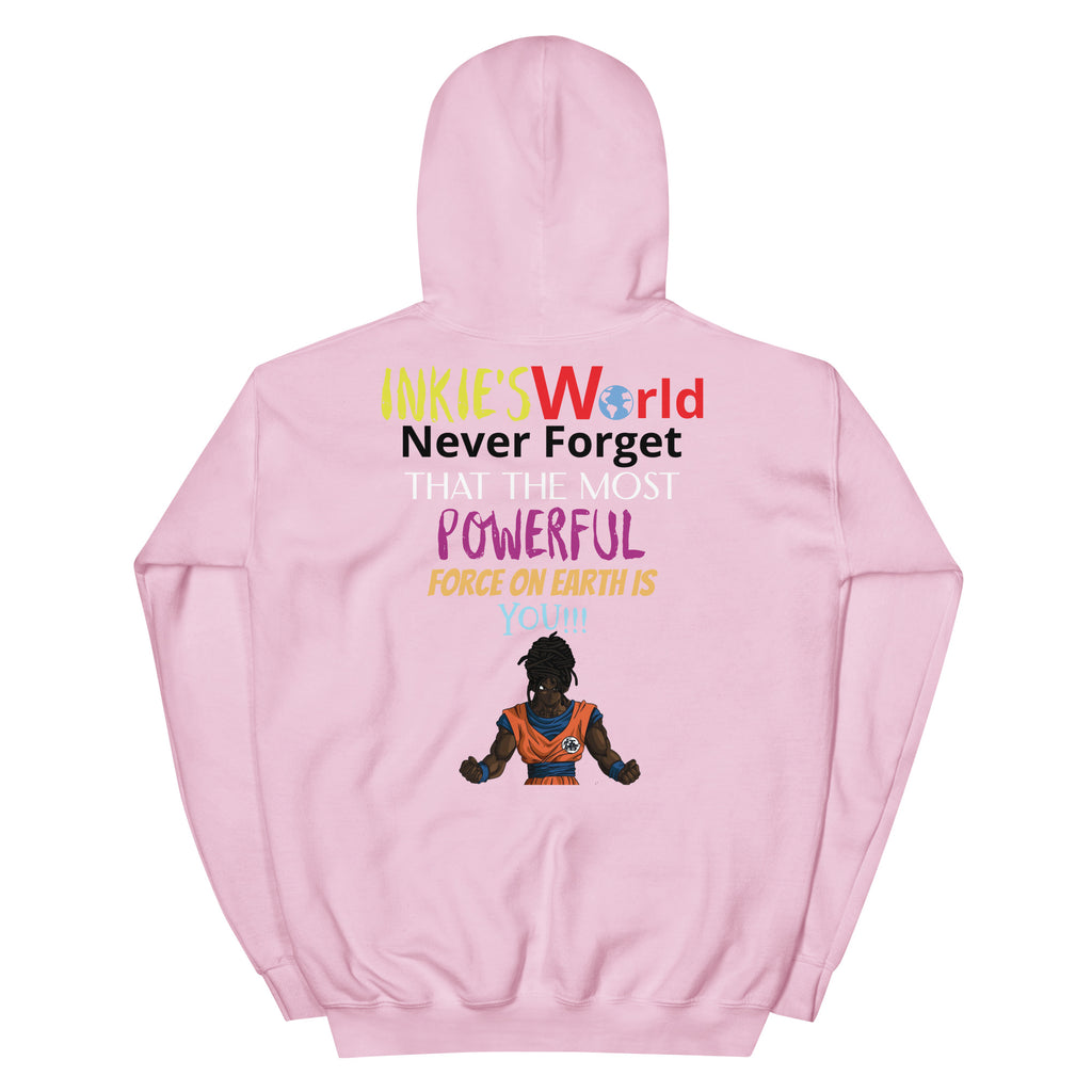 Inkie light pink anime hoodie for unisex