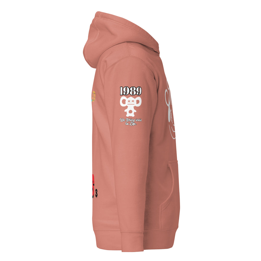 dusty rose unisex hoodie for men and women