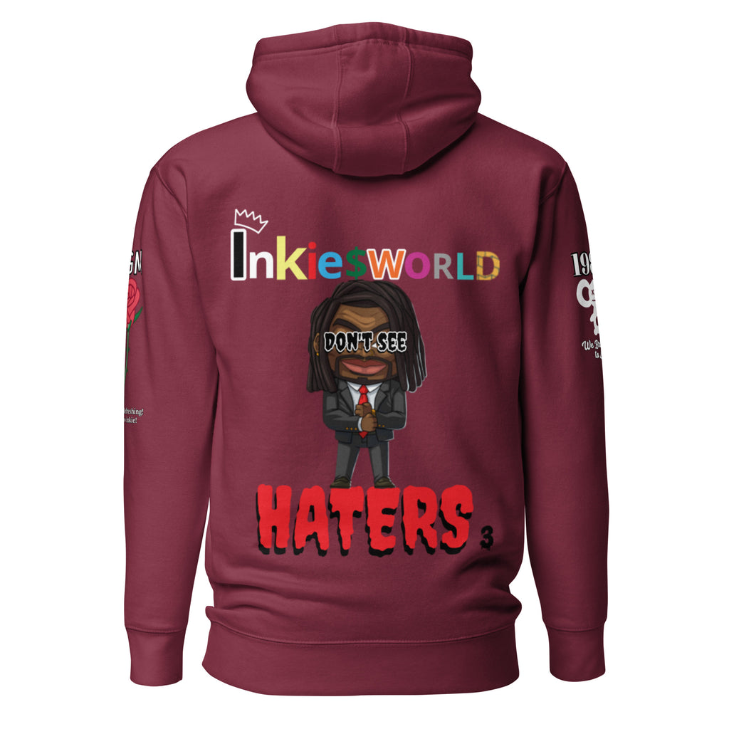 Inkieword maroon unisex hoodie