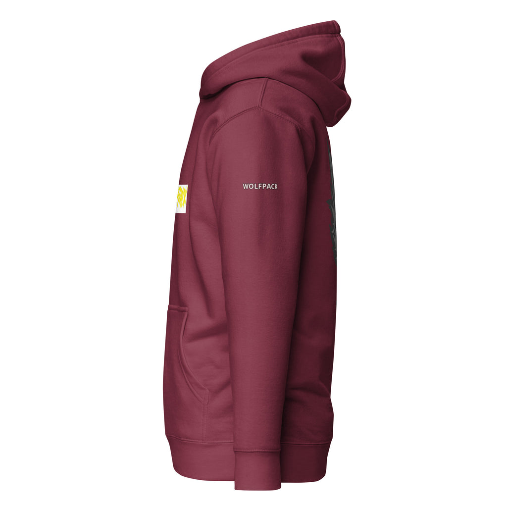 maroon unisex hoodie inkie