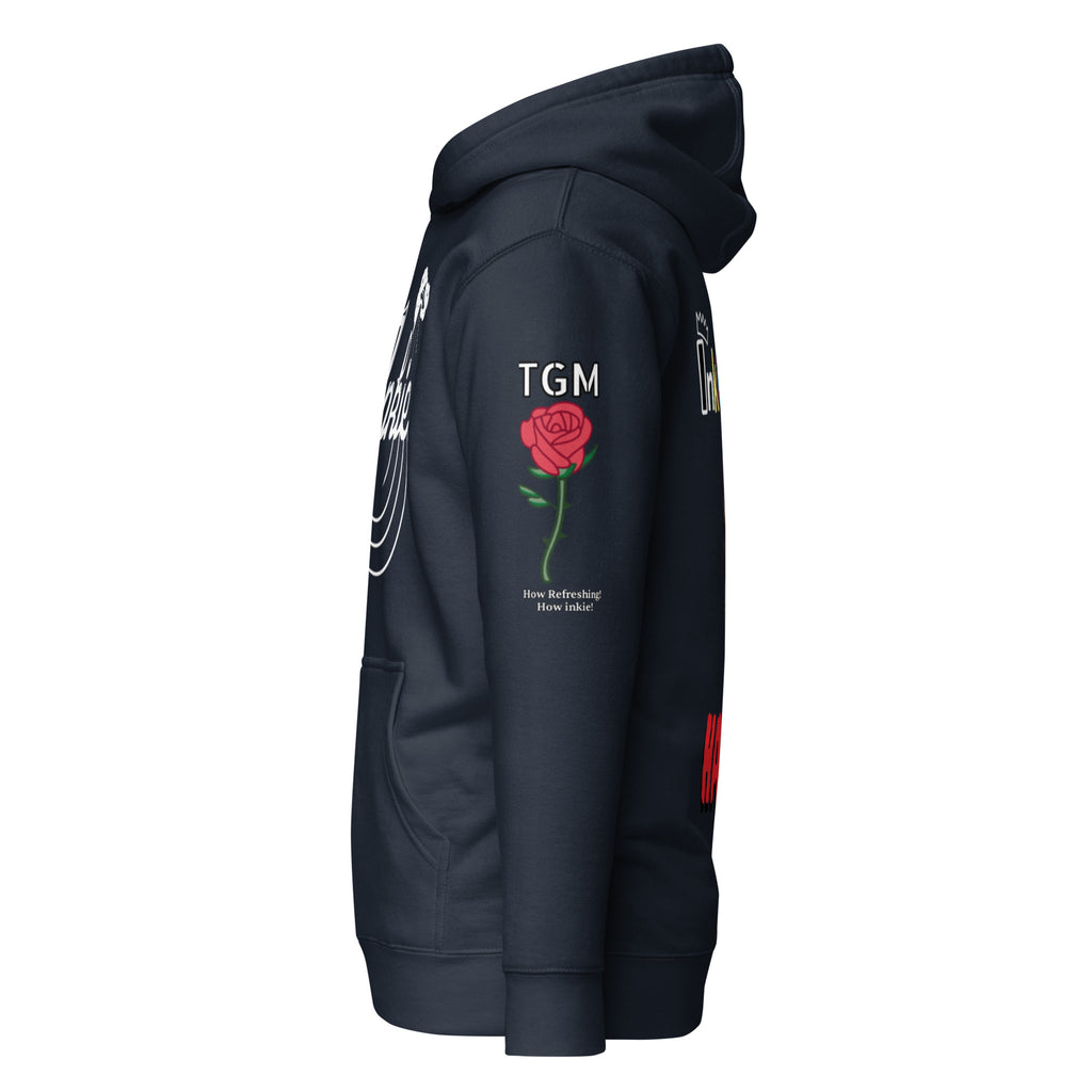 Inkie unisex navy hoodie